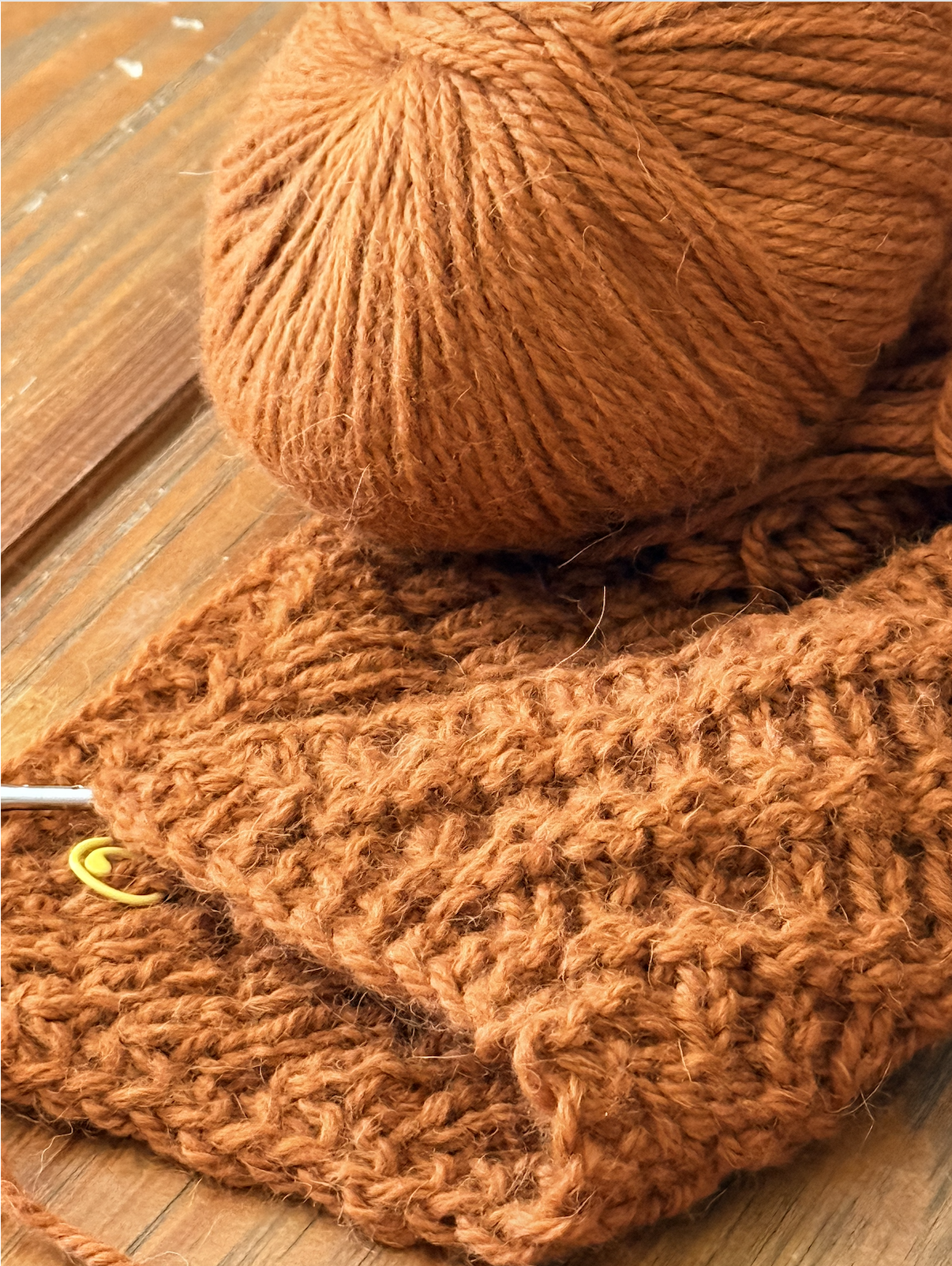 Ember Ridge texture detail with yarn cake