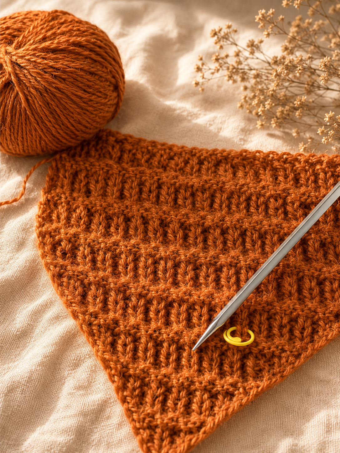 Ember Ridge shawl detail shot