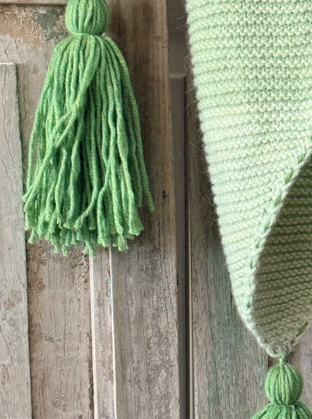 Close-up of a tassel in the darkest shade